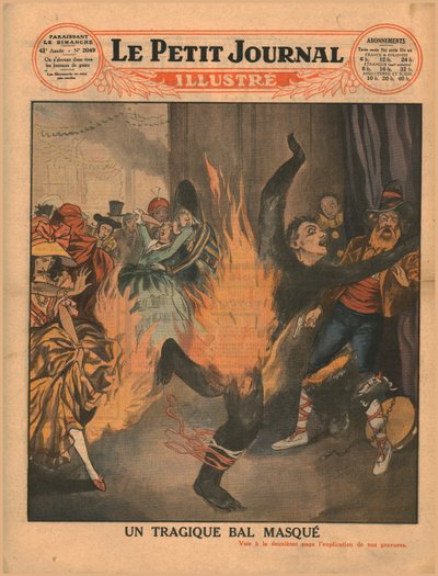 Tragický ples s maskami, 1930. od Unbekannt