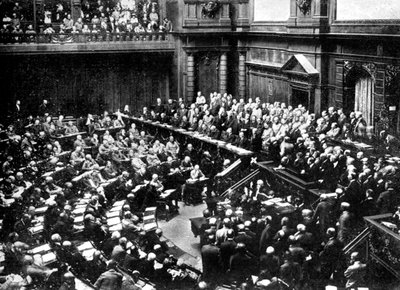 Typické zasedání Reichstagu, parlamentu Německé republiky, 1926 od Unbekannt