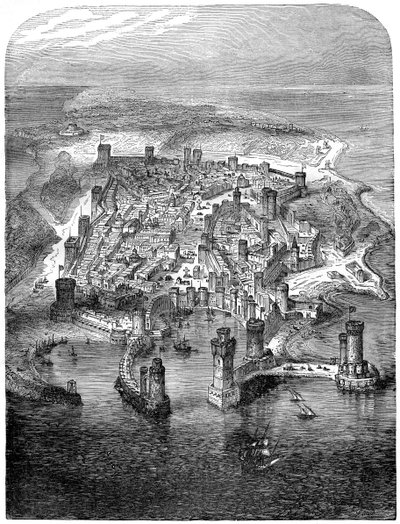 Pohled na Rhodos, 1480 1882-1884 od Unbekannt