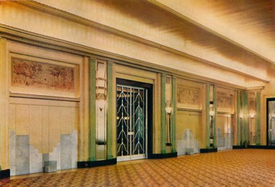 Pohled na nový taneční sál v hotelu Claridges podle návrhu Oswalda P. Milneho, 1933 od Unbekannt