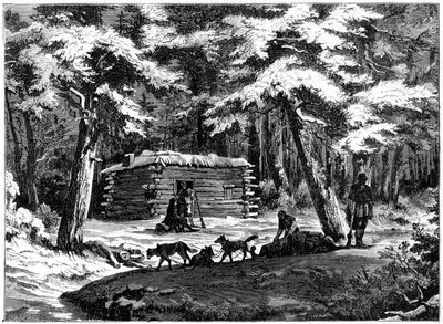 Zimní chata v zemi Saskatchewan, Kanada, 1877 od Unbekannt