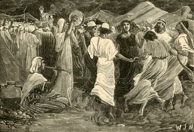 Áron a Izraelité uctívající tele, 1890. od Unbekannt