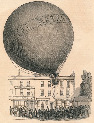 Nehoda s Nassau Balloon na London-Road, ve středu, 1849. od Unbekannt