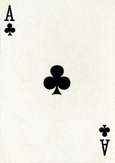 Ace of Clubs z balíčku hracích karet Goodall & Son Ltd., c1940 od Unbekannt