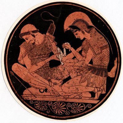 Achilles obvazující ránu Patroklovi, c1900 od Unbekannt