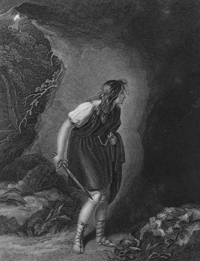 Akt III Scéna vi z Cymbeline, c19. století od Unbekannt