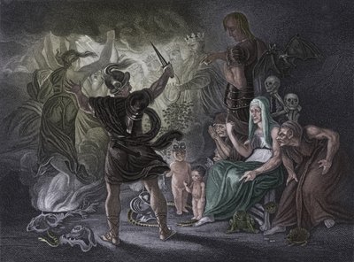 Akt IV Scéna i z Macbetha, c19. století od Unbekannt