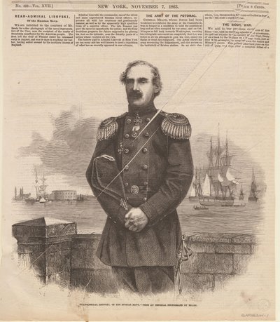 Admirál Stepan Stepanovič Lesovský 1816-1866 v New Yorku, 1863. od Unbekannt
