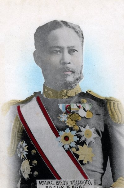 Admirál Jamamoto, japonský ministr námořnictva, c1904-1905 od Unbekannt