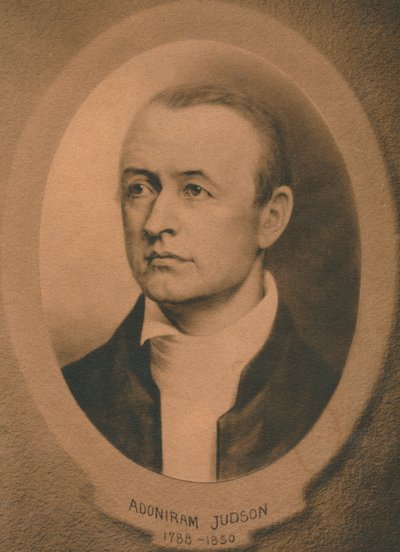 Adoniram Judson, Jr. 1788-1850, americký kongregacionalista a později baptistický misionář, c1910 od Unbekannt