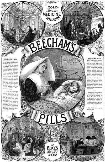 Reklama na Beechams Pills, 1887 od Unbekannt