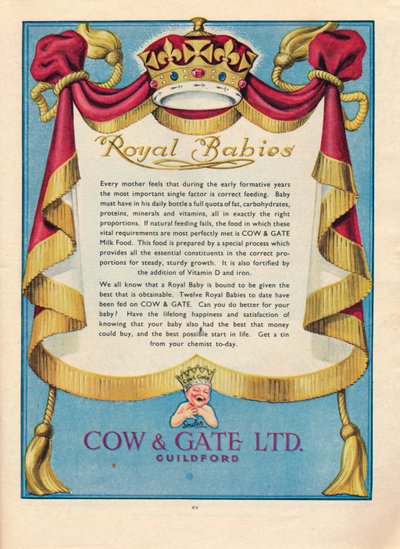 Reklama na Cow & Gate Ltd., 1951 od Unbekannt