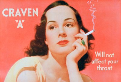 Reklama na cigarety Craven A, 1939 od Unbekannt