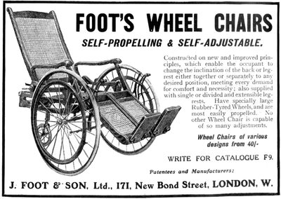 Reklama na invalidní vozíky Foots, 1910 od Unbekannt
