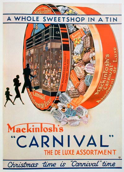 Reklama na karnevalové karnevalové sortimenty Mackintoshs, 1930 od Unbekannt