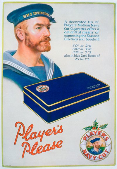 Reklama na cigarety Players Navy Cut, 1928 od Unbekannt