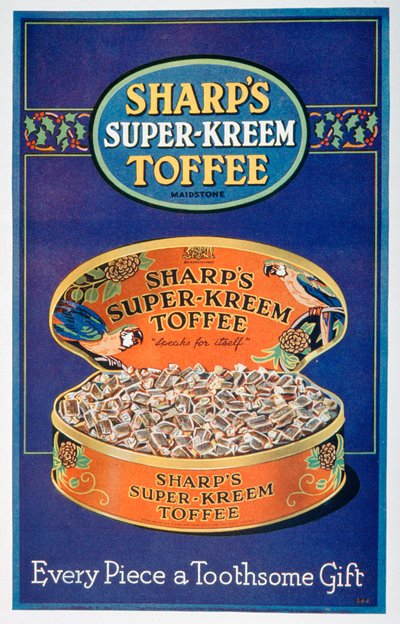 Reklama na Sharps Super-Kreem Toffee, 1928 od Unbekannt