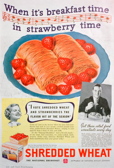 Advert for Shredded Wheat, 1936 od Unbekannt