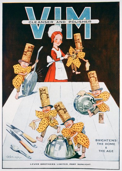 Reklama na čistič a leštič Vim, 1919 od Unbekannt
