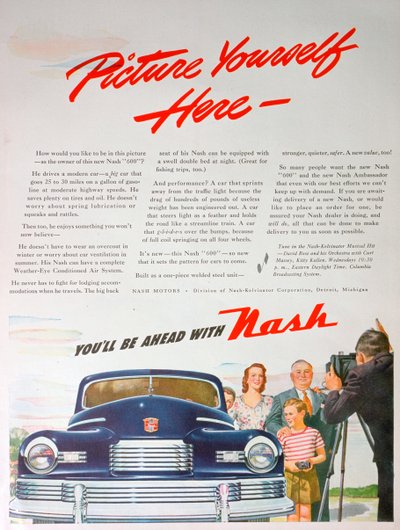 Reklama na auto Nash 600, 1946 od Unbekannt