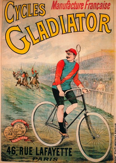 Reklama na jízdní kola Cycles Gladiator, c1900 od Unbekannt