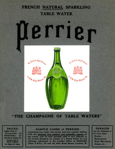 Reklama na vodu Perrier, 1905 od Unbekannt