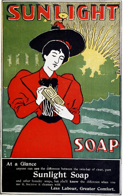 Reklama na domácí mýdlo Sunlight, c1890 od Unbekannt