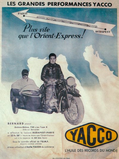 Reklama na motorový olej Yacco, 1936 od Unbekannt
