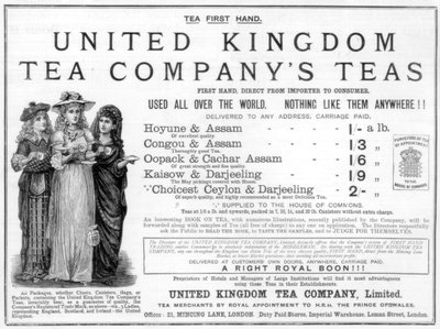 Reklama pro United Kingdom Tea Company, 1890 od Unbekannt