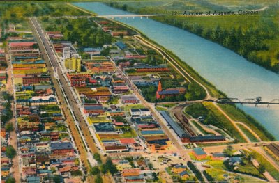 Letecký pohled na Augusta, Georgia, 1943 od Unbekannt