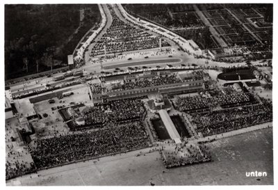 Letecký pohled na letiště Berlín Tempelhof, Německo, ze Zeppelinu, c1931 1933 od Unbekannt