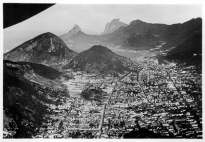 Letecký pohled na Rio de Janeiro, Brazílie, ze Zeppelinu, 1930 1933 od Unbekannt