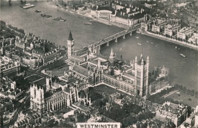 Letecký pohled na Westminster, 1939 od Unbekannt