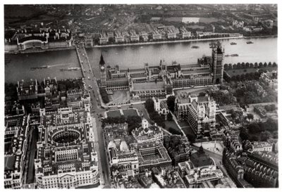 Letecký pohled na Westminster, Londýn, ze Zeppelinu, 1931 1933 od Unbekannt