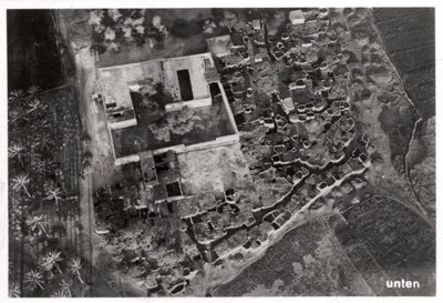 Letecký pohled na vesnici, Egypt, 1931 1933 od Unbekannt