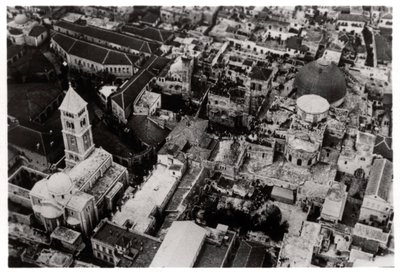 Letecký pohled na kostel Božího hrobu, Jeruzalém, Palestina, ze Zeppelinu, 1931 1933 od Unbekannt