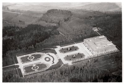 Letecký pohled na palác Herrenchiemsee, Bavorsko, Německo, ze Zeppelinu, c1931 1933 od Unbekannt