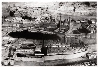 Letecký pohled na mešitu Muhammad Ali Pasha, Káhira, Egypt, ze Zeppelin, 1931 1933 od Unbekannt