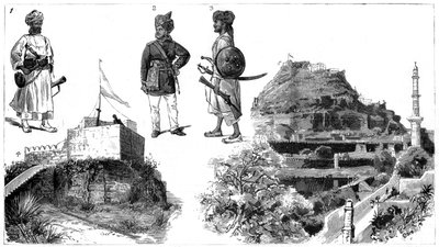 Afghánci a obrazy Hajdarábádu, střední Indie, 1888 od Unbekannt