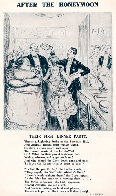 After the Honeymoon - Jejich první večeře, 1927 od Unbekannt