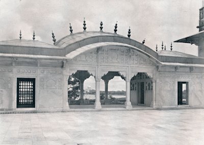 Agra. Khas Mahal ukazuje Taj, c1910. od Unbekannt