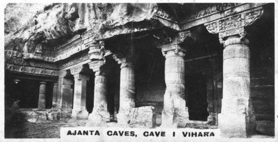 Jeskyně Ajanta, Vihara, Maharashtra, Indie, c1925 od Unbekannt