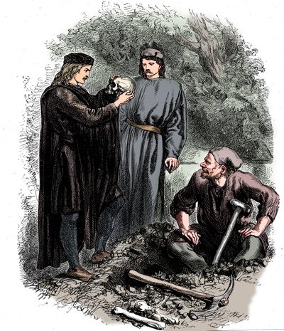 Běda, chudák Yoricku! Znal jsem ho, Horatio, c1850 od Unbekannt