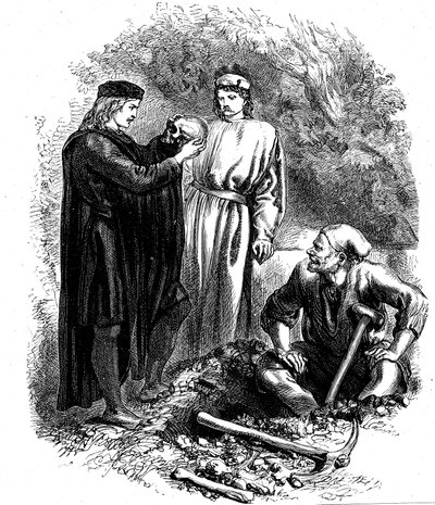 Běda, chudák Yoricku! Znal jsem ho, Horatio, c1850 od Unbekannt