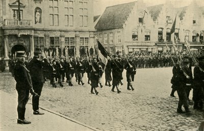 Albert I. Belgie hodnotí vojska, první světová válka, 1914, c1920. od Unbekannt