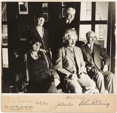 Albert a Elsa Einsteinovi, John a Lora Baerovi a Arthur H. Fleming, Pasadena, 1. ledna 1931, 1931. od Unbekannt