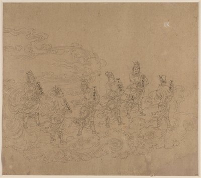 Album taoistických a buddhistických témat: Procesí taoistických božstev: List 24, 1200. od Unbekannt