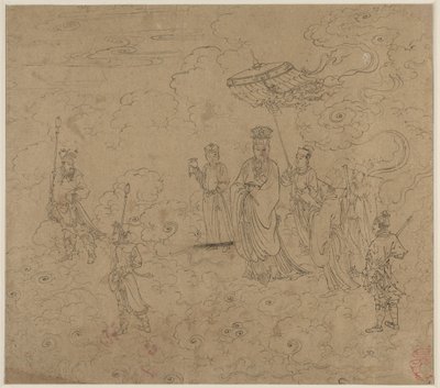 Album taoistických a buddhistických témat: Procesí taoistických božstev: List 8, 1200. od Unbekannt