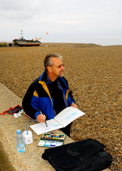 Aldeburgh beach - akvarel od Unbekannt