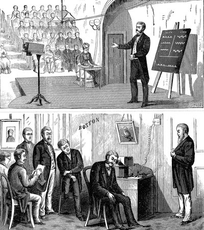 Alexander Graham Bell 1847-1922, americký vynálezce narozený ve Skotsku, 1877-1890 od Unbekannt